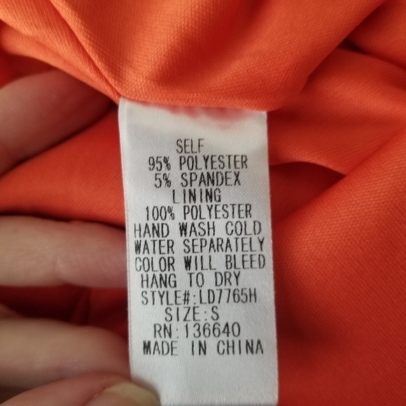 Lulu's Fit & Flare Cut Out Back Pleated Skater Dress Red/Orange Size S - Picture 3 of 14